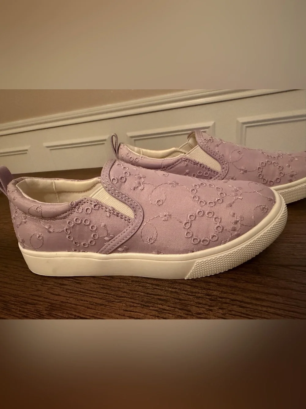 Sonoma Little Girls Size 13 Kids Slip-On Sneakers in Lavender